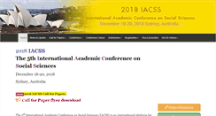 Desktop Screenshot of iacss-conf.org